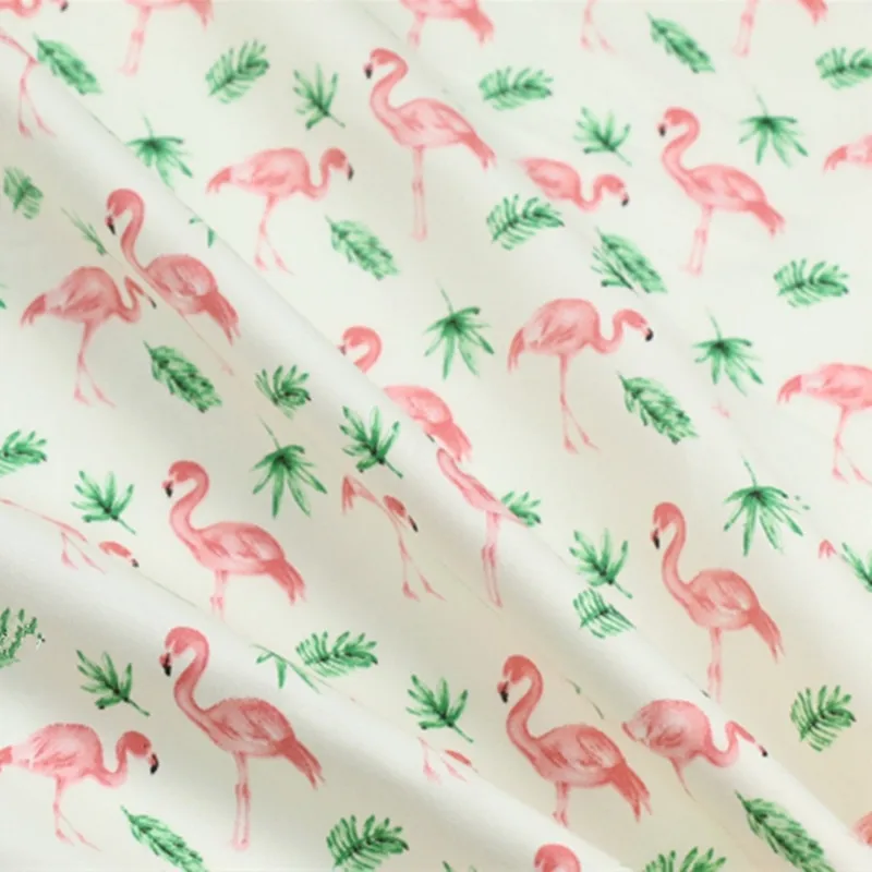 Фламинго печати хлопок текстильная ткань ремесло лоскутное DIY шитье жир общежития четыре сезона Лист предназначен для ребенка и ребенка