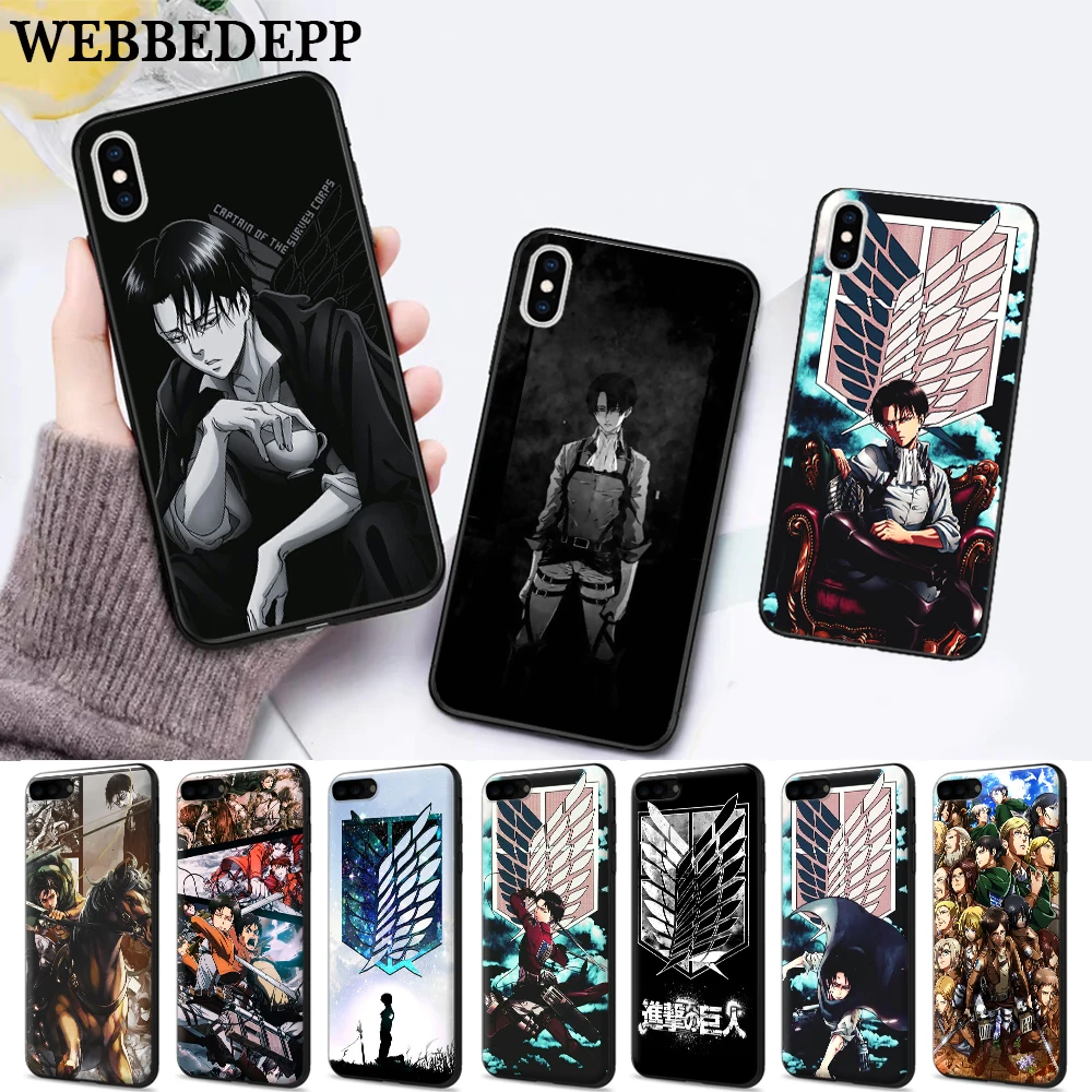 Мягкий силиконовый чехол Levi Ackerman для iPhone 5 SE 5S 6 6S Plus 7 8 11 Pro X XS Max XR | Мобильные