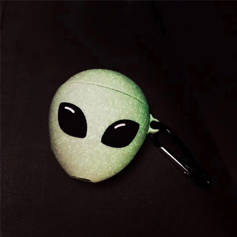 Роскошный 3D инопланетянин e.t. Мультфильм светящийся крутой силиконовый bluetooth-наушники аксессуары чехол для Apple Airpods 1 2 защитный чехол