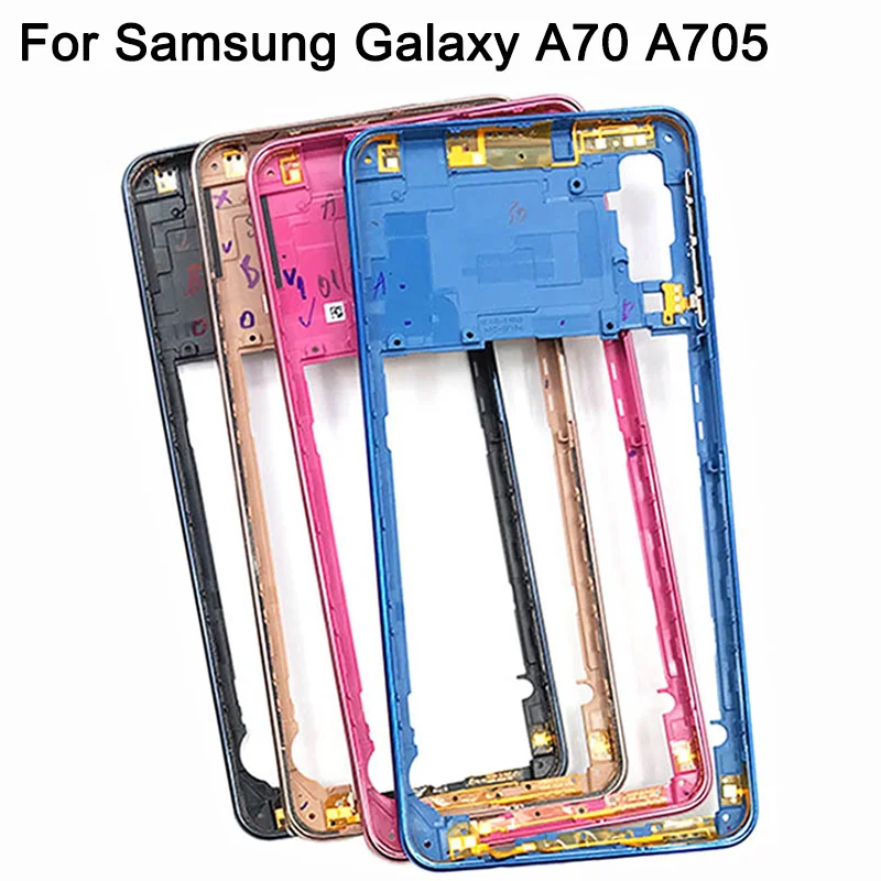 A70 средняя рамка задняя крышка Корпус ЖК-панель для samsung A70 A705F средняя рамка Запасная часть