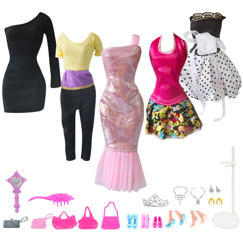 cloth with accessory Высококачественная Одежда для кукол ручной работы, аксессуары для кукол, праздничная одежда, юбка, кружевное платье, одежда принцессы, свадебное платье для куклы - Цвет: cloth with accessory