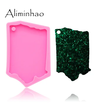 

DY0202 Shiny Iowa state shape silicone molds DIY epoxy resin molds for jewelry Keychain Decorative Craft Mold wholesale