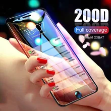 200D изогнутое закаленное стекло для iPhone 11 Pro Max Защитное стекло для iPhone X XS Max XR 6 6s 7 8 Plus 11 защита экрана