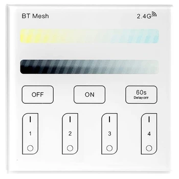 

Bluetooth Mesh Smart Contact Panel Remote Controller Wireless Wall-Mounted 2.4G Operated Dimmable Touchsn Panel Works
