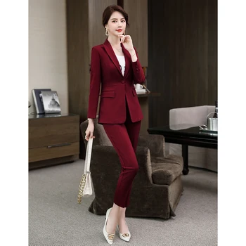 red leather pant suit