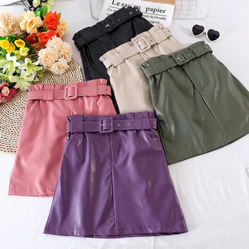 

2020 Early Autumn European And American Style Women's New Safety Pants High Waist Zipper PU Leather Skirt High Quality