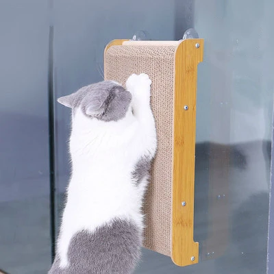 

Corrugated Cat Scratching Board Cat Nest Thick Corrugated Paper Wear-Resistant Vertical Sucker Cat Claw Board Cat Toys