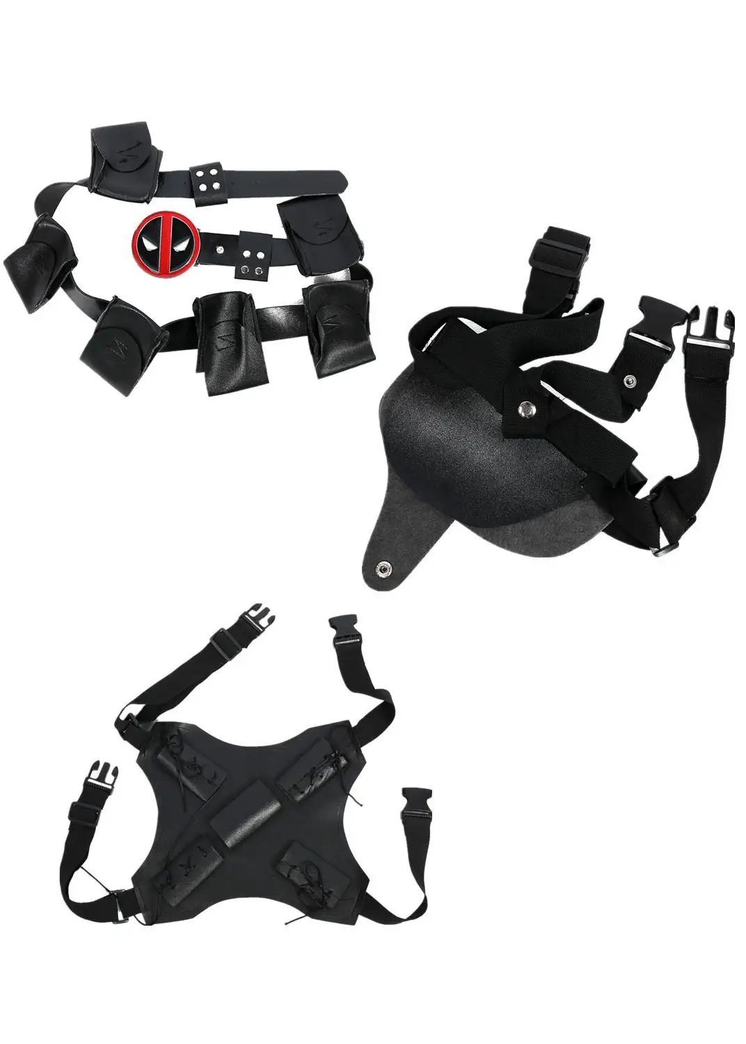 Accessories Дэдпул 2 Новое поступление комбинезон Wade Winston Wilson косплей костюм Взрослый Детский полный комплект Боди унисекс зентай костюм - Цвет: Accessories