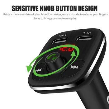 

Dual USB Port Car Chargers Bluetooth FM Transmitter Handsfree Phone Call Car Kit Power Adapter Car Accessories #PY10