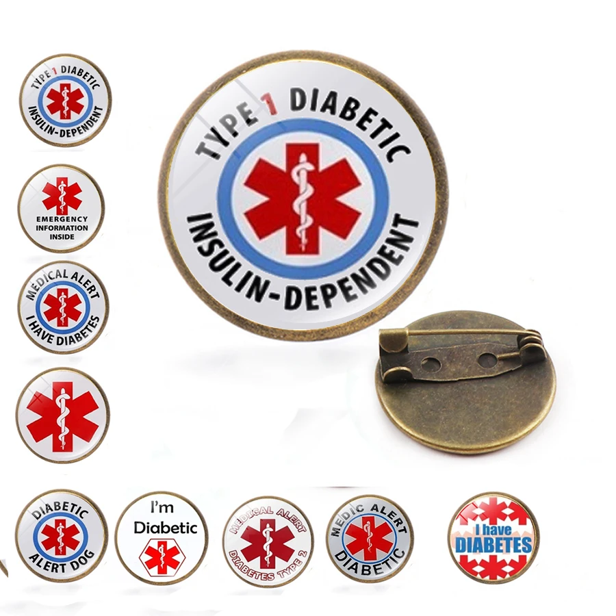 

Star of Life Diabetic Brooches Medical Alert Badge Dentist Brooch Doctor Nurse Patient Gift SOS Diabetes Symbol Jewelry