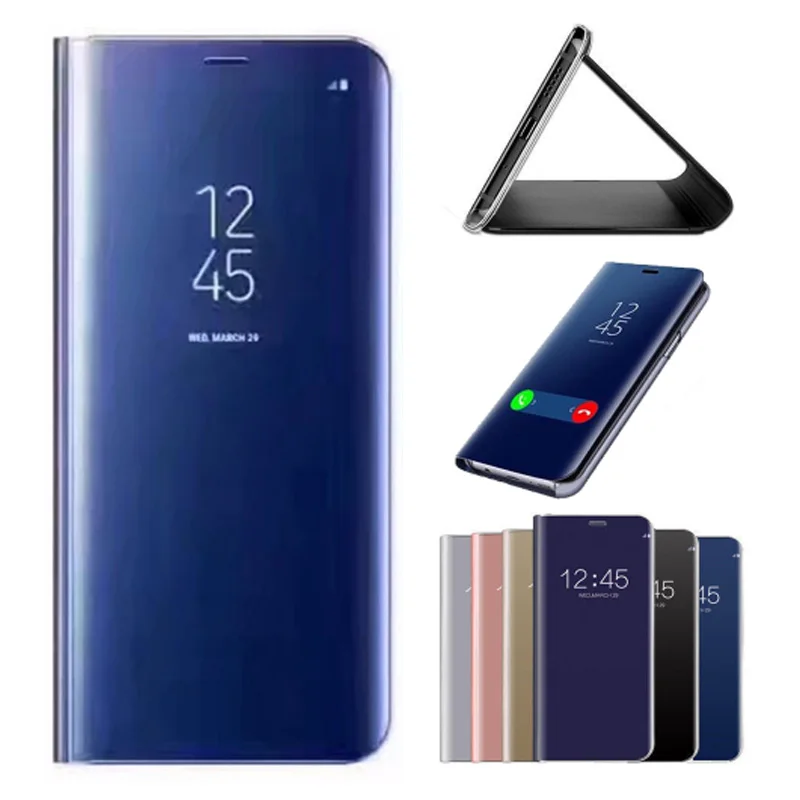 Для Samsung Galaxy A50 A70 A90 S10 5G S9 S8 Plus Note 9 8 A7 A9 2018 S10e M20 M30 чехол зеркальная подставка