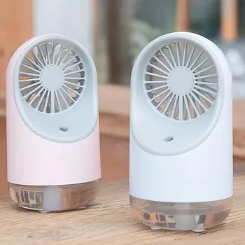

3 In 1 Multi-Function Humidification Fan Mini Table Mute Small Fan Usb Charging Portable Handheld Fan