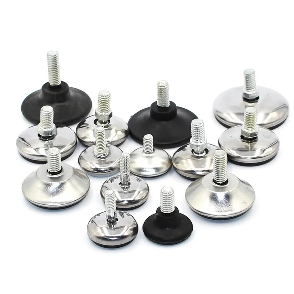 20Pcs Adjustable Foot Pad Furniture Legs Anti-slip Base Table Cabinet Leg Pad Feet Leveler M6 Screw Metal Furniture Accessories