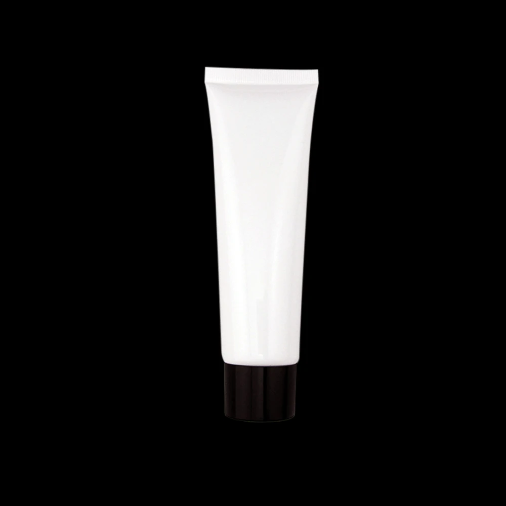 50ml Белый тюбик для косметики с белой/черной/зеленой Вращающейся Крышкой