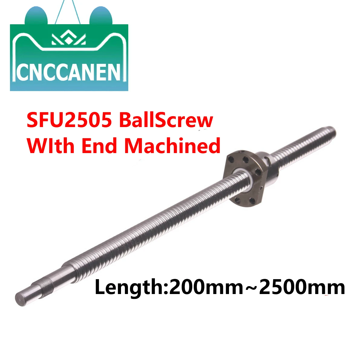 RM2505 BallScrew SFU2505 300 1000 1500 2000 2500mm ball screw C7 With