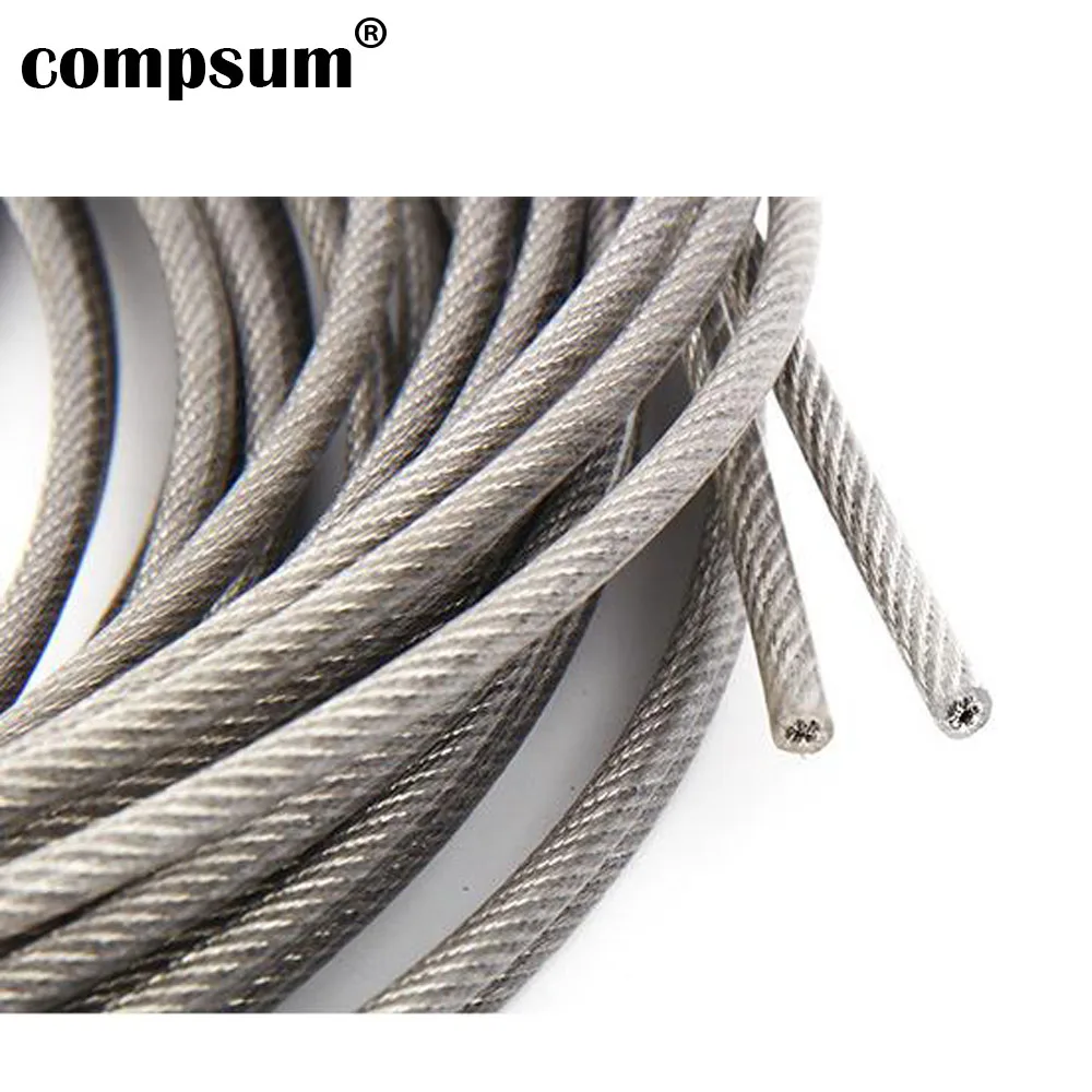 304 Stainless Steel Steel Coated Wire Rope Transparent Clothesline