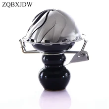2020 Arabian Hookah Aksesoris Stainless Steel Lotus Pot Tahan Angin Hookah Hookah Mangkuk Hookah Batubara Dudukan Burner(China)
