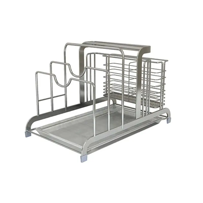 304 Stainless Steel Kitchen Cutter Cutting Board Storage Rack Creative Kitchen Utensil Chopsticks Holder Storage Organizer