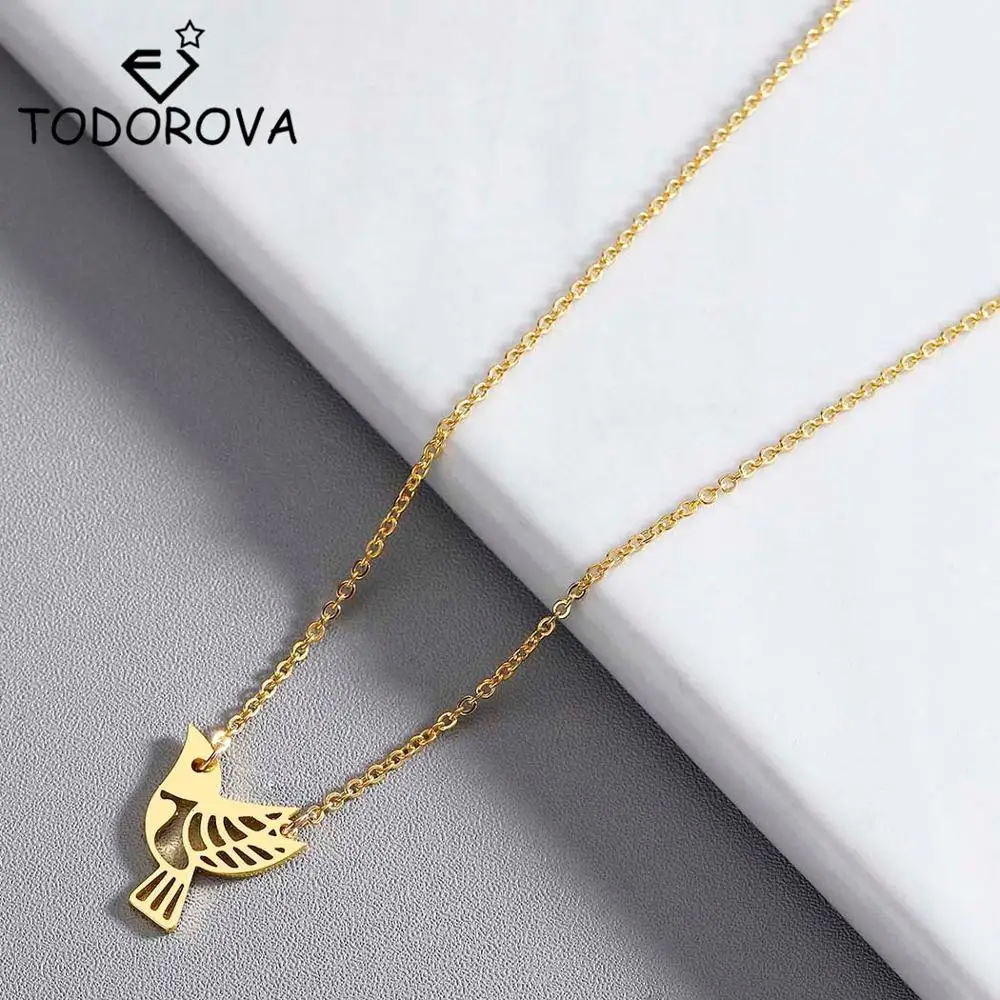 

Todorova Collier Femme Rose Gold Chain Origami Bird Necklaces for Women Jewelry Geometric Animal Pendant Necklace Collares Gift