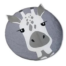 Мягкая хлопковая для новорожденных Детский игровой коврик Детская плотная Подушка детский коврик для пола ползающий коврик с рисунком животных домашний текстиль милый