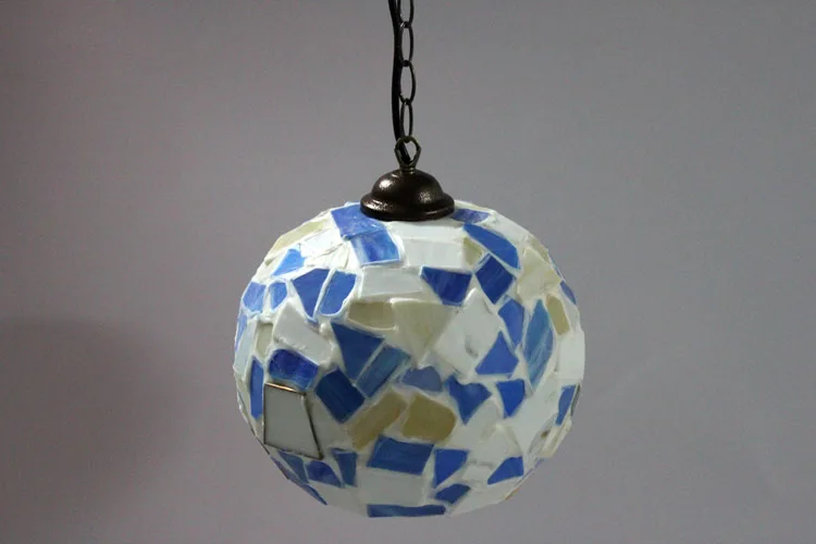 Богемский стиль красочная мозаика стеклянная оболочка подвесной светильник кафе ресторан лампа