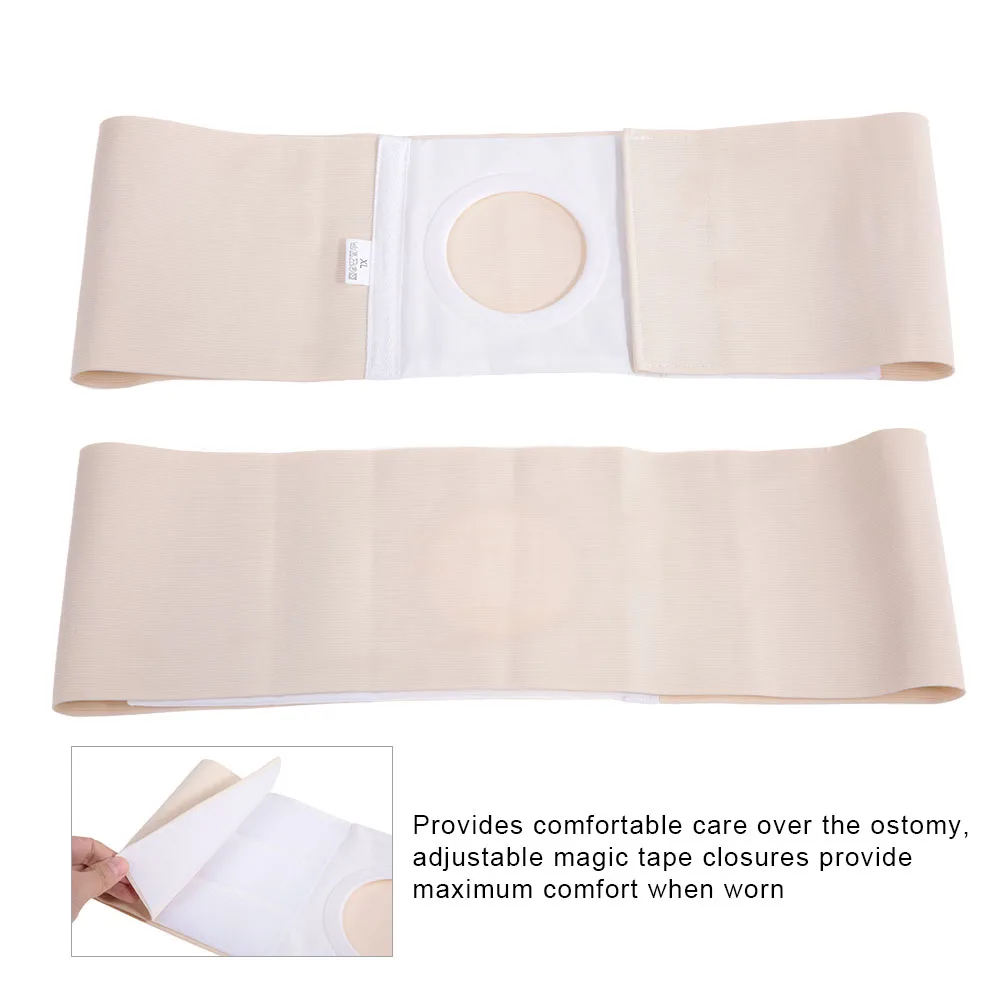 Ostomia Hérnia Binder Brace, Elastic Prevention Care with a Hole, 3 tamanhos