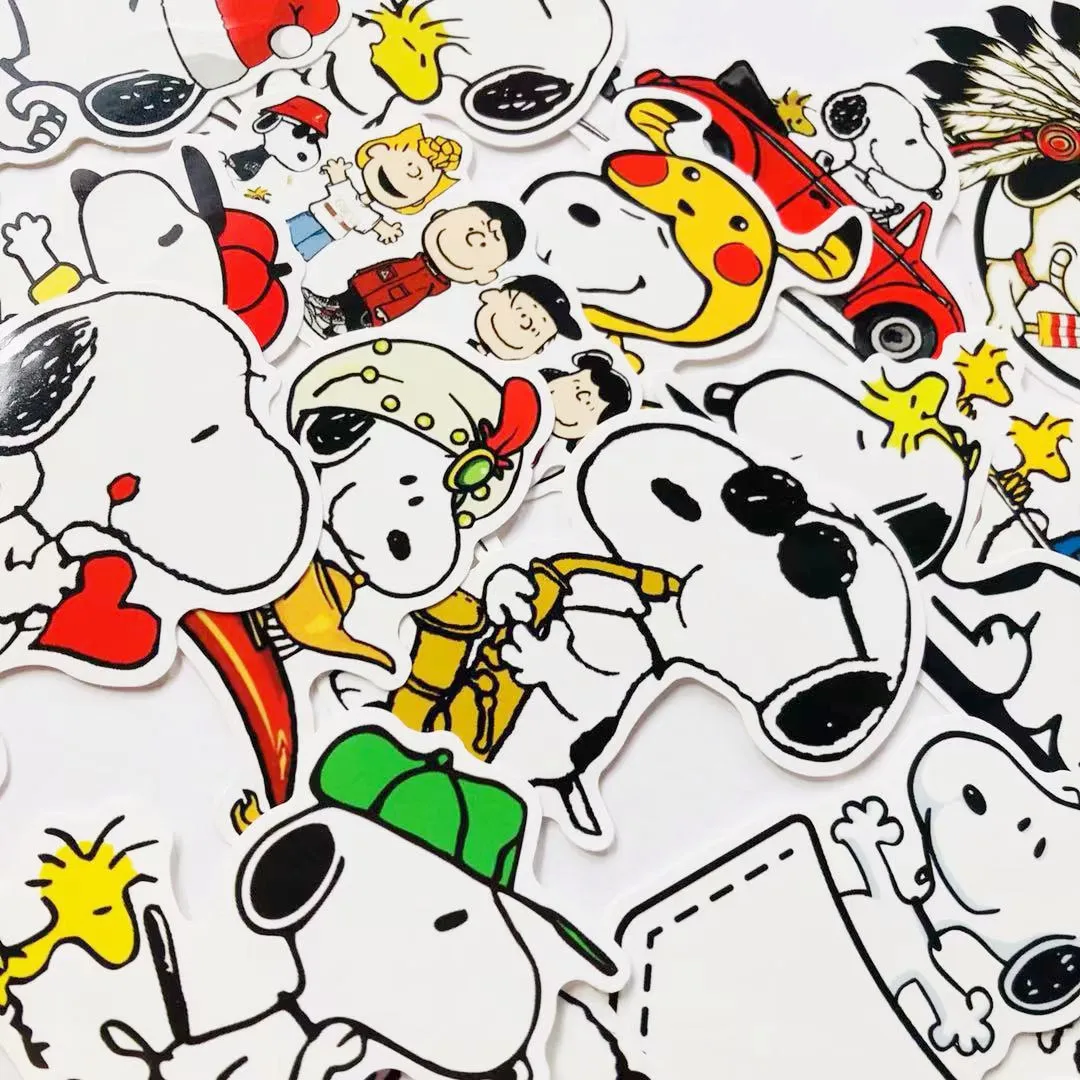 Snoopy водонепроницаемый багажный Клей Бумага Snoopy путешествия Lugguge наклейки скейтборд наклейки для ноутбука наклейки для скутеров