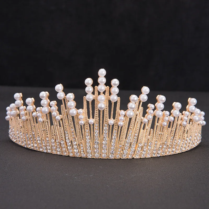

Bride crown birthday pearl crown decoration hair accessories