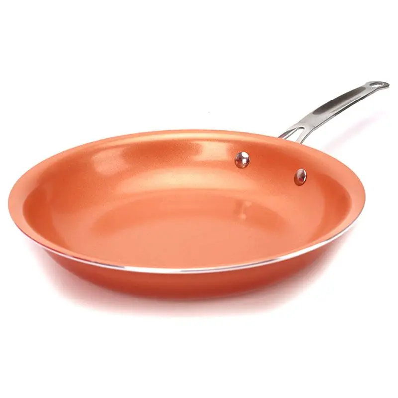 Non-Stick Frying Pan Copper Red Induction Saucepan Oven Dishwasher Safe 8 Inch Anti-Baking | Дом и сад