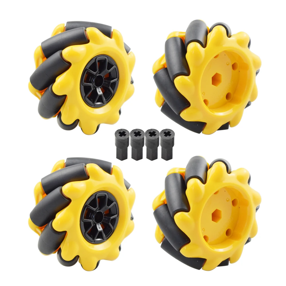 60mm-mecanum-wheel-omni-directional-tire-with-4pcs-legos-motor-connector-for-arduino-raspberry-pi-diy-rc-toy-parts