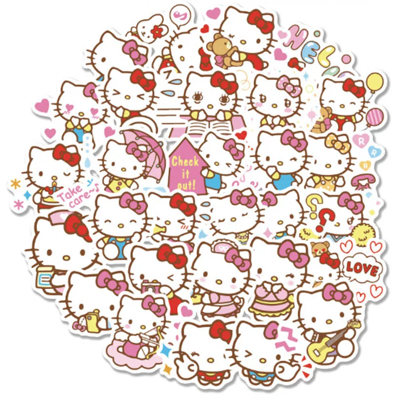 40 шт./компл. Милая Пижама Hello Kitty Пижамный костюм с небольшой мобильный телефон