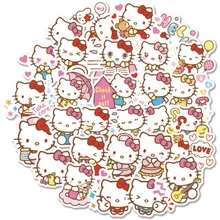 40 шт./компл. Милая Пижама «Hello Kitty», Пижамный костюм с небольшой наклейки на мобильный телефон для обучение маленьких детей ноутбука наклейки(China)