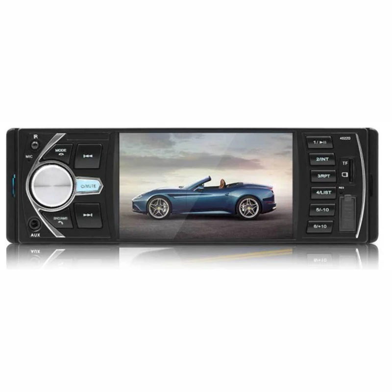 4' HD автомобильный стерео радио MP5 плеер Bluetooth аудио FM/USB/AUX/FM камера DVR видео Поддержка DVR видео сигнал вход