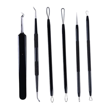 

6PCS Blackhead Remover Kit Stainless Steel Pimple Popper Spot Remover Blackhead Extractor Tool Acne Remover
