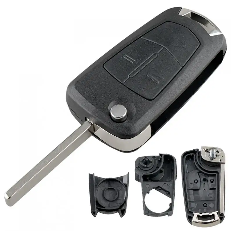 Funda de plástico para llave de coche plegable, 2 botones, resistente, 1 Uds., carcasa para Vauxhall /Opel / Corsa / Astra / Vectra