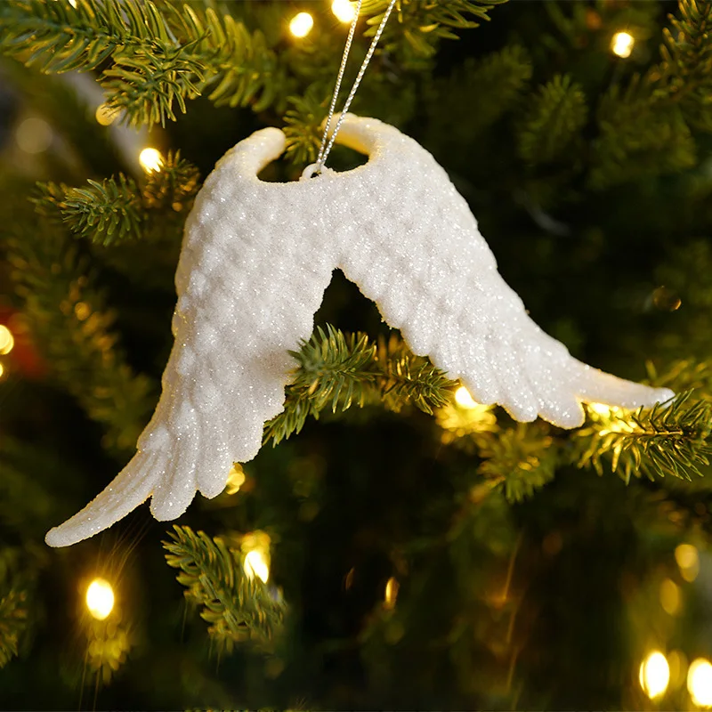 Christmas Tree Decorations White Angel Doll Reindeer Snowflakes Shape Xmas Tree Hanging Ornament Kids toys DIY Crafts noel natal