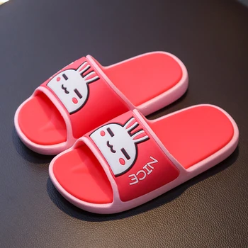 

Children slippers sandals summer kids boys/girls indoor shoes non-slip soft bottom home bathroom slippers cartoon beach shoes