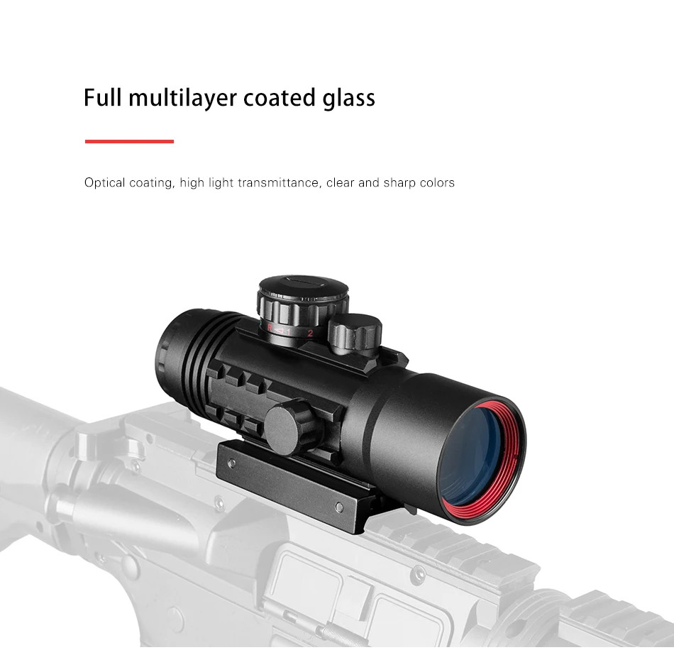rifle óptico tático com trilhos holográfico