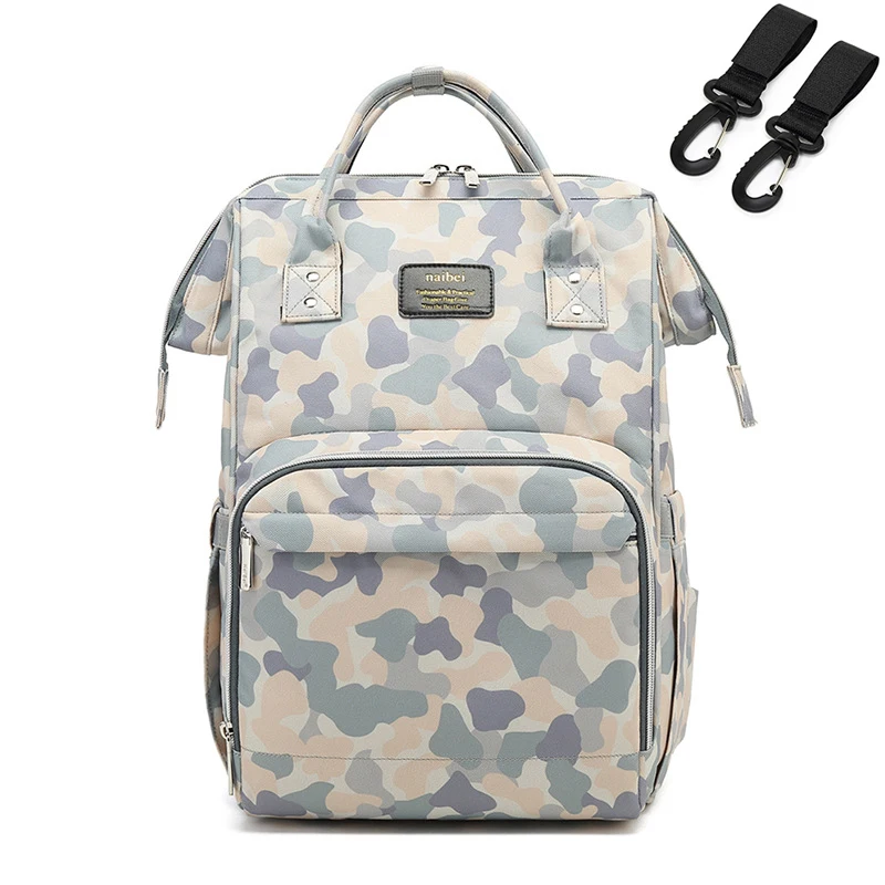 Camouflage Рюкзак для подгузников, сумка для мам, Большая вместительная сумка для мам и детей, многофункциональные водонепроницаемые уличные дорожные сумки для подгузников для ухода за ребенком - Цвет: Camouflage