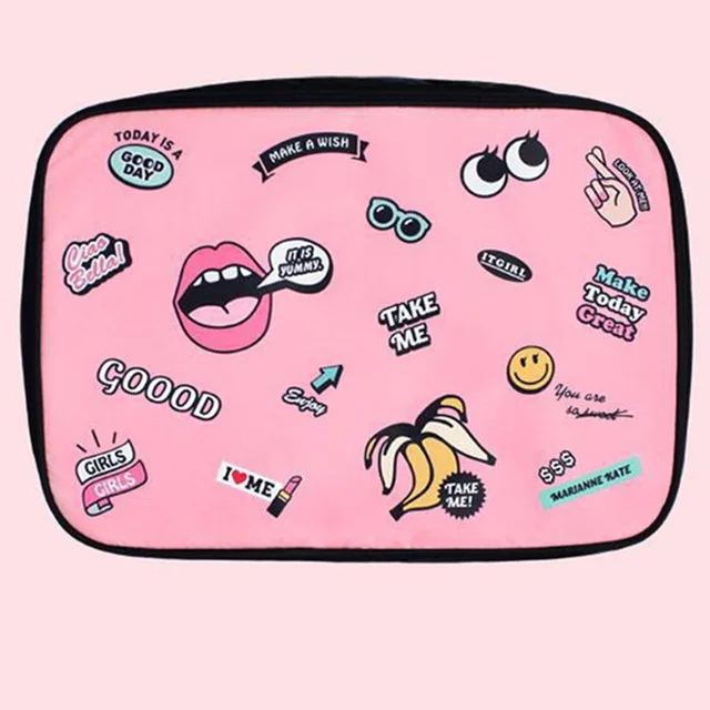 Pink S Дорожная сумка для багажа с героями мультфильмов, моющаяся сумка для хранения, переносная сумка для хранения одежды, сумка для хранения, дорожные принадлежности, отделочная большая сумка - Цвет: Pink S