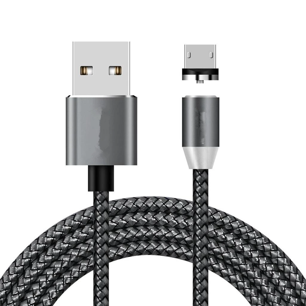 Магнитный быстрой зарядки Micro Тип usb C кабель для samsung Galaxy S9 S10 плюс S10e A50 A30 70 A7 J6 A8 Note 8 9 M30 M20 - Цвет: black Cable and Plug