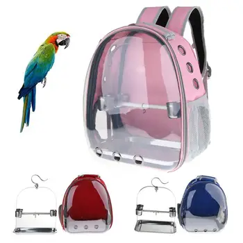 

HOT SALES!!! Outdoor Pet Travel Backpack Transparent Cage Parrot Waterproof Birds Carrier Pet bird outdoor travel carrier cage