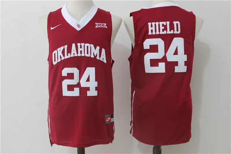 Стилизованный, высокое качество#24 Бадди HIELD Oklahoma Jersey