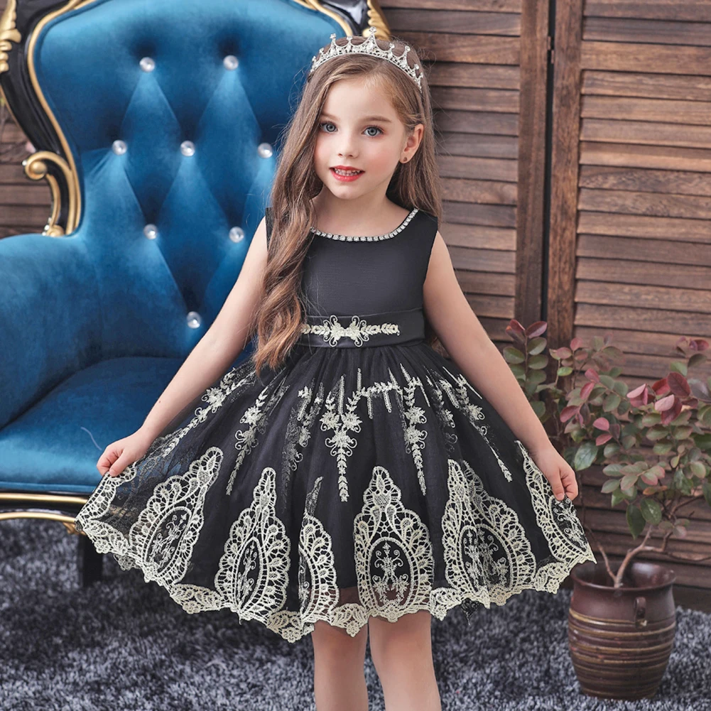 

Vgiee Toddler Girl Summer Dresses Girls Party Birthday Wedding Dresses Kids Clothes Brands Black Princess Dress Girls