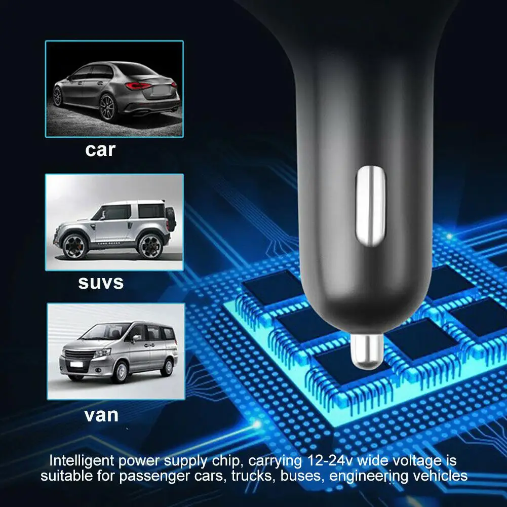 Bluetooth MP3-плеер, комплект громкой связи, fm-передатчик, поддержка TF диска, Версия 5,0, быстрое зарядное устройство с двумя usb-портами, адаптер питания