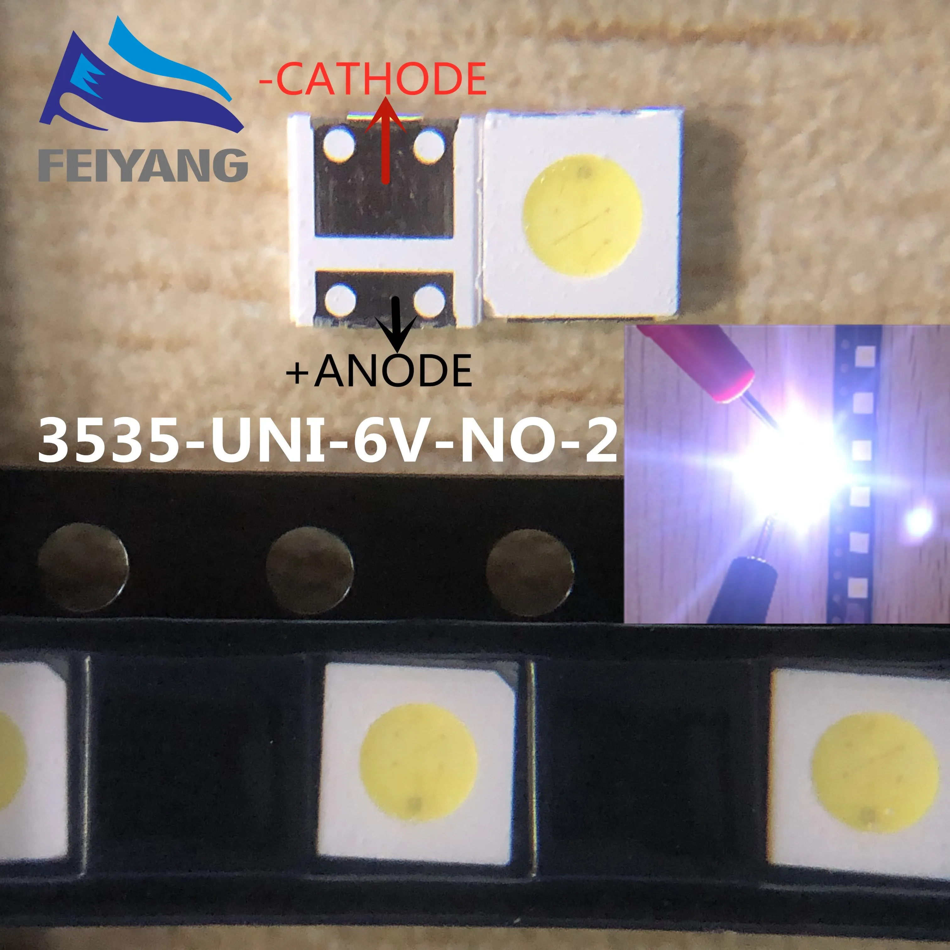 В переменного тока 50-100 шт. 2W 6V 3В 1 Вт 3535 SMD светодиодный заменить LG Innotek ЖК-дисплей