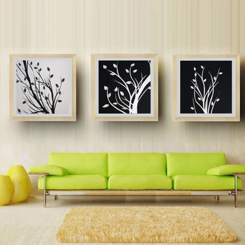 

3Pcs Modern Art Oil Painting Canvas Picture Branch Wall Home Decor 50x50cm No Frame