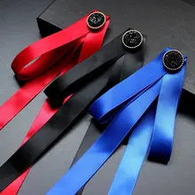 i-Remiel New Fashion Rhinestone School Uniform Bow Tie for Girl Boy Dress Bowtie Lapel Pin Badge Shirt Collar Accessories