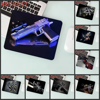

MRGBEST Big Discount Gamer Cool Gun for Csgo Pattern Small Mouse Pad with Natural Rubber Office Desk Game Accessories
