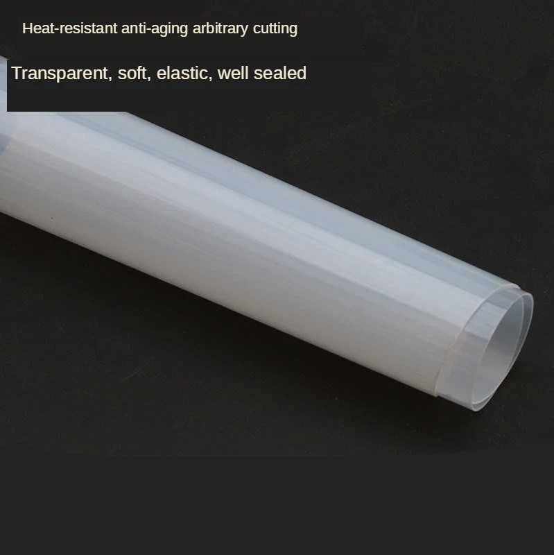 Film de feuille de caoutchouc de Silicone 0.1 0.2 0.3 0.4 0.5 0.6 0.8 1.0mm épaisseur 500*500mm largeur panneau mince caoutchouc semi transparent ► Photo 3/6